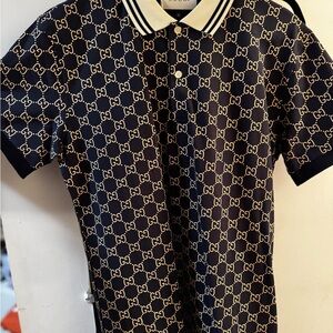 Gucci Mens Navy Polo Shirt